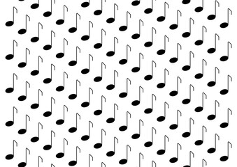 musical note pattern on white background. music note background