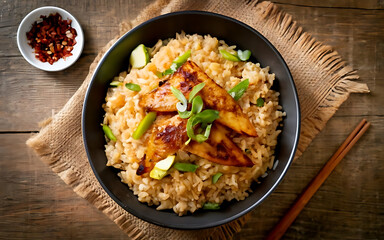 Capture the essence of Fried Rice in a mouthwatering food photography shot