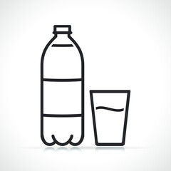 bottle and glass outline icon