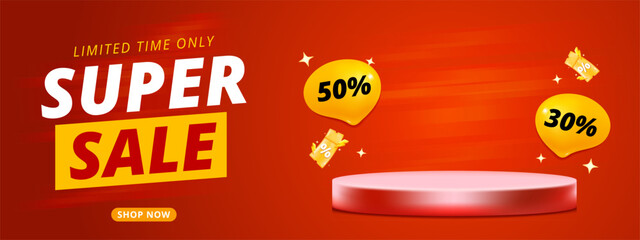 sale banner template design, Special offer mega sale banner background template.