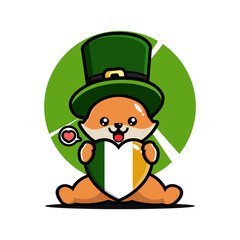 St Patrick day cartoon character leprechaun