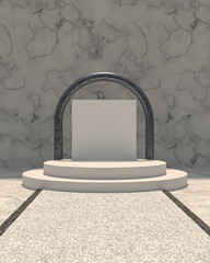 Minimalist and elegant 3D podium design