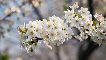 cherry blossoms in spring, white cherry blossoms