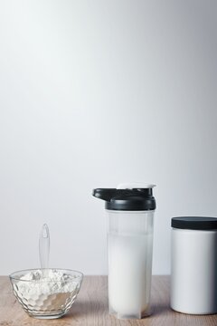 protein shake sports bottle jar
