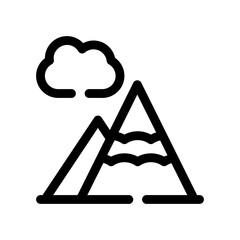 mountains line icon