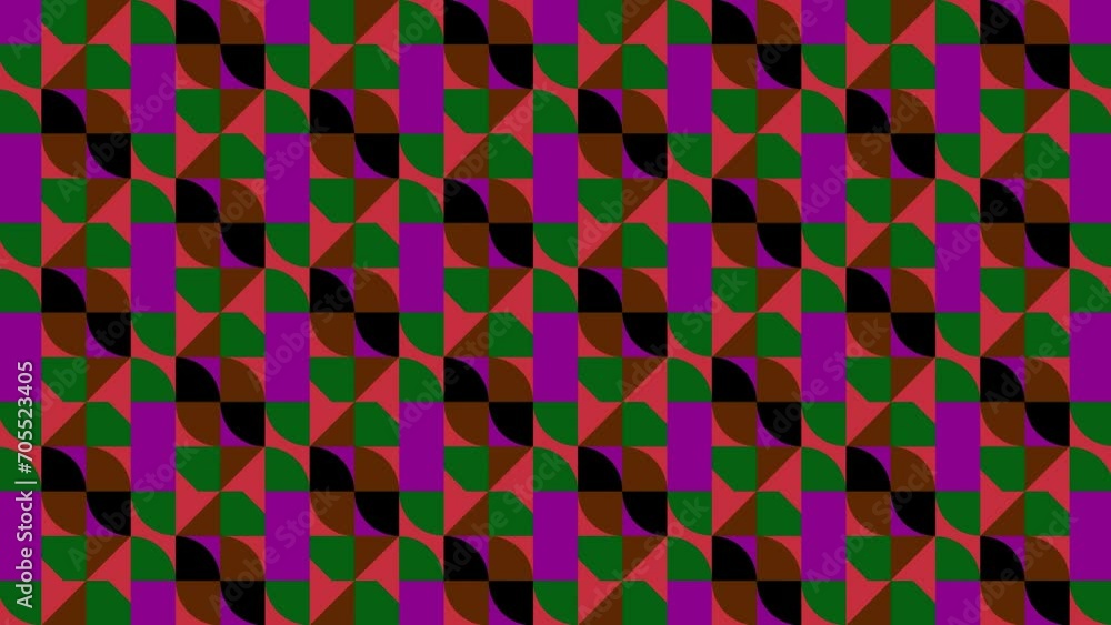 Poster 2d tile colourful animation geometric pattern visual effect motion graphics retro illusion shapes sy