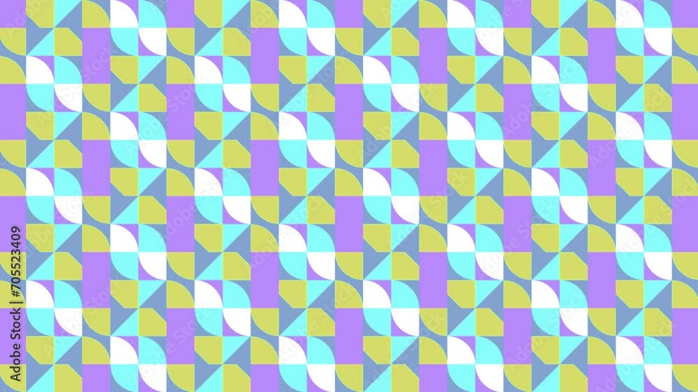 Poster 2d tile colourful animation geometric pattern visual effect motion graphics retro illusion shapes sy