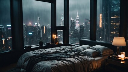bedroom in night