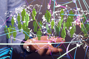 Structure of world economy, communication network global