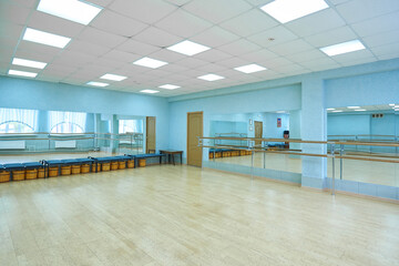 A room with mirrors for dance classes