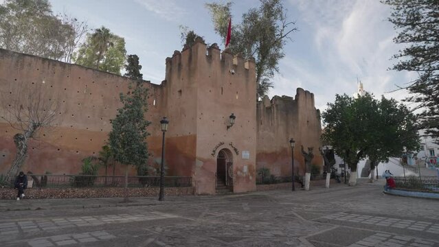 Plaza Uta el Hamman and Kasbah at Chaouen The Blue Pearl City Chefchaouen, Morocco