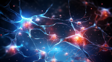 Neural Network Constellation - obrazy, fototapety, plakaty