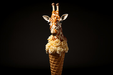 Giraffe Ice Cream Fantasy