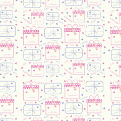 Vector seamless love card pattern design