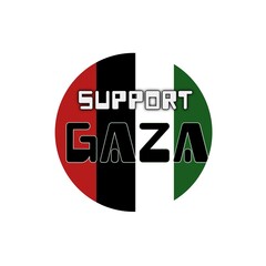 city state flag save gaza logo or t-shirt design