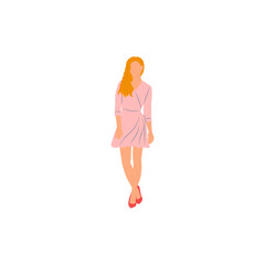 pose of a person wearing pink clothes with a cool style cool