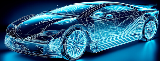 illustration of the concept of a sports car