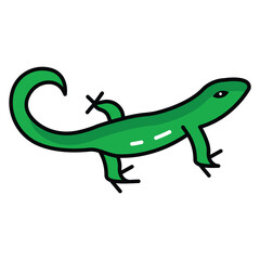 Naklejka premium Scaled reptiles, ranging from tiny geckos to larger monitor lizards, displaying diverse adaptations.