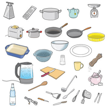 Piktogramme Küchenutensilien