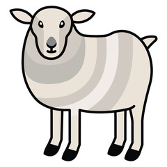  Domesticated for wool and meat, these social herbivores are commonly found in flocks.