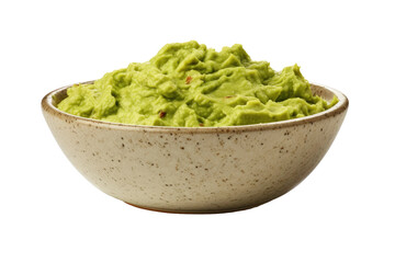Home Entertaining Essential: Guacamole Bowl Isolated on Transparent Background