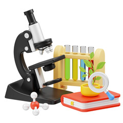Biology Subject Equipment 3D Icon