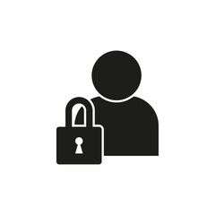 User login or authenticate icon. Vector illustration. EPS 10.