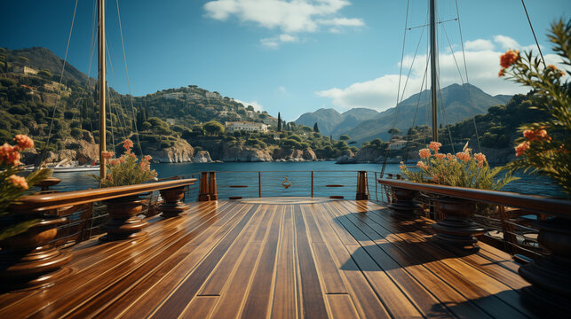 Wooden Boat with Teak Deck, ship deck