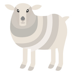  Domesticated for wool and meat, these social herbivores are commonly found in flocks.