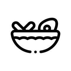tteokbokki line icon