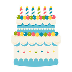 birthday cake with candles