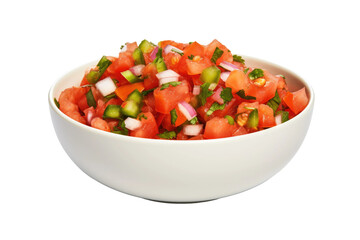 Spicy Salsa Bowl Display Isolated on Transparent Background