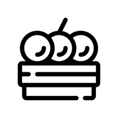 takoyaki line icon