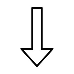 Down Arrow solid glyph icon