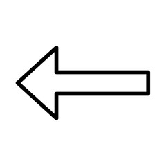 Left Arrow solid glyph icon