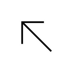 Upper left arrow solid glyph icon