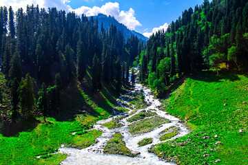 Himalayas Landscape the mountains view from the top of Sonmarg, Kashmir valley in the Himalayan...