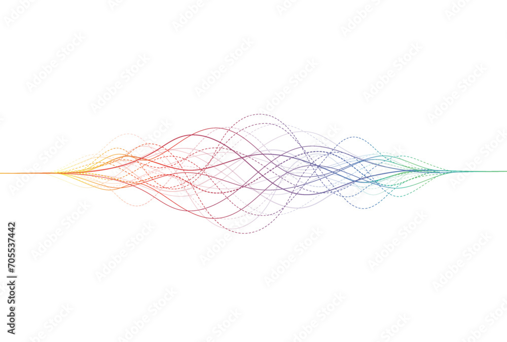 Poster abstract colorful wave lines on white background for elements in concept business presentation, broc