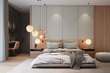 mood lighting in a contemporary bedroom setup