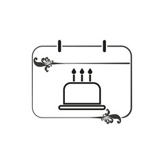 Birthday calendar page. Vector illustration. EPS 10.