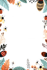 Kids notebook page template cards, notes, stickers, labels, tags paper sheet  illustrations.
