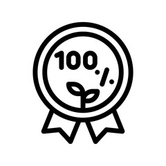 Obraz premium 100 percent line icon