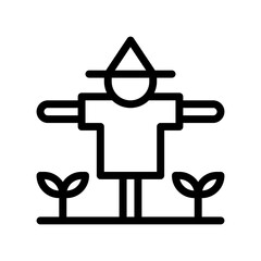 scarecrow line icon