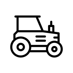 tractor line icon