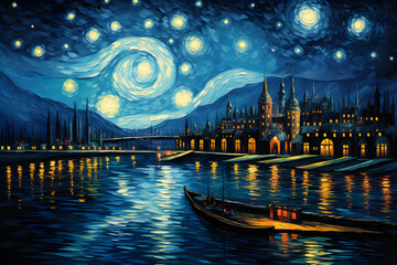 starry night New York city