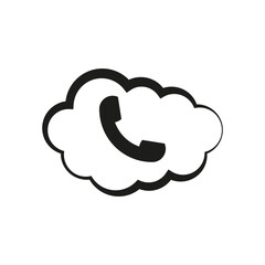 Cloud contacts icon. Vector illustration. PS 10.