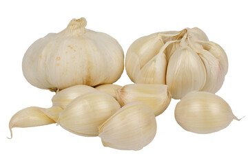 Garlic without background. Garlic cloves.