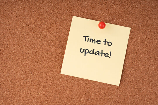 Time to update text on adhesive note