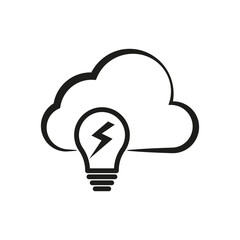 Cloud creative idea icon. Vector illustration. EPS 10.