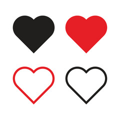 Vector decorative heart or love icons design